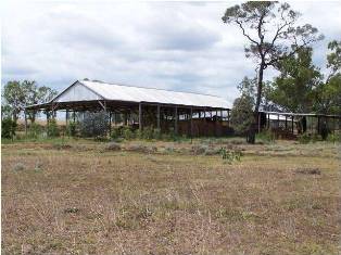 Large hay shed connected to three phase power